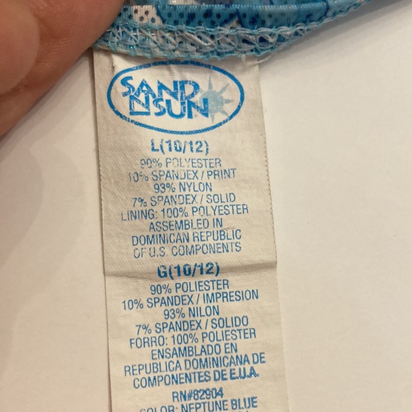 Size large  kids Blue heart swim bottoms - Picture 3 of 3